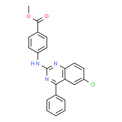 methyl 4-[(6-chloro-4-phenylquinazolin-2-yl)amino]benzoate structure