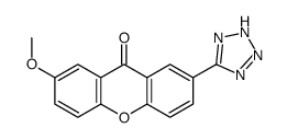 2-methoxy-7-(2H-tetrazol-5-yl)xanthen-9-one结构式