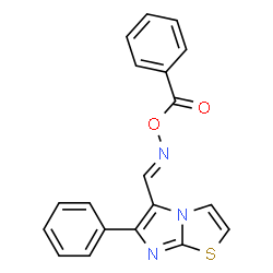 5-([(BENZOYLOXY)IMINO]METHYL)-6-PHENYLIMIDAZO[2,1-B][1,3]THIAZOLE structure