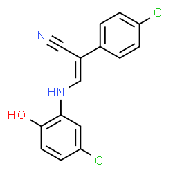 1-CYANO-1-(4-CHLOROPHENYL)-2-[(5-CHLORO-2-HYDROXYPHENYL)AMINO]ETHENE Structure