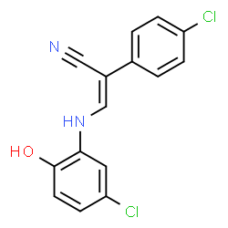 1-CYANO-1-(4-CHLOROPHENYL)-2-[(5-CHLORO-2-HYDROXYPHENYL)AMINO]ETHENE structure