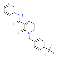 2-Oxo-N-(3-pyridinyl)-1-[4-(trifluoromethyl)benzyl]-1,2-dihydro-3-pyridinecarboxamide structure