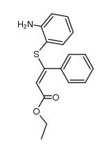 (E)-Ethyl 1-(2-Aminophenylthio)-1-phenylethylene-2-carboxylate结构式