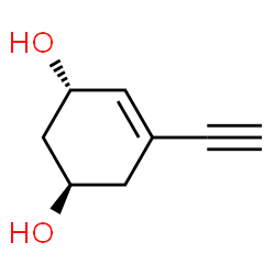 4-Cyclohexene-1,3-diol, 5-ethynyl-, (1R,3S)- (9CI)结构式