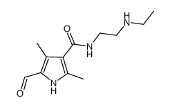 N-[2-(ethylamine)ethyl]-5-formyl-2,4-dimethyl-1H-pyrrole-3-carboxyamide结构式