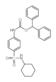 benzhydryl N-[4-(cyclohexylsulfamoyl)phenyl]carbamate structure