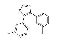 4-(3-methylphenyl)-5-(2-methylpyridin-4-yl)-1,3-thiazole结构式