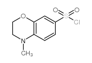 4-METHYL-3,4-DIHYDRO-2H-BENZO[B][1,4]OXAZINE-7-SULFONYL CHLORIDE Structure