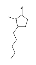 1-methyl-5-pentyl-pyrrolidine-2-thione结构式
