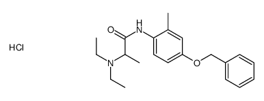 2-(diethylamino)-N-(2-methyl-4-phenylmethoxyphenyl)propanamide,hydrochloride结构式