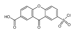 7-(chlorosulfonyl)xanthone-2-carboxylic acid结构式