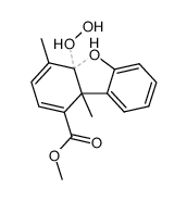 4a-Hydroperoxy-4,9b-dimethyl-4a,9b-dihydro-dibenzofuran-1-carboxylic acid methyl ester结构式