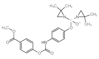 methyl 4-[[4-bis(2,2-dimethylaziridin-1-yl)phosphoryloxyphenyl]carbamoyloxy]benzoate结构式