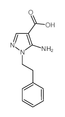 5-Amino-1-(2-phenylethyl)-1H-pyrazole-4-carboxylic acid structure