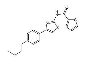 N-[4-(4-butylphenyl)-1,3-thiazol-2-yl]thiophene-2-carboxamide结构式
