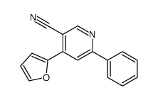 4-(furan-2-yl)-6-phenylpyridine-3-carbonitrile结构式