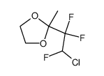 2-(2-chloro-1,1,2-trifluoroethyl)-2-methyl-1,3-dioxolane结构式