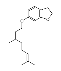 6-(3,7-dimethyloct-6-enoxy)-2,3-dihydro-1-benzofuran结构式
