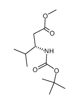 methyl (S)-3-((tert-butoxycarbonyl)amino)-4-methylpentanoate结构式