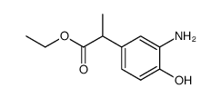 ethyl 2-(3-amino-4-hydroxyphenyl)-propionate结构式