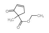 3-Cyclopentene-1-carboxylicacid, 1-methyl-2-oxo-, ethyl ester Structure