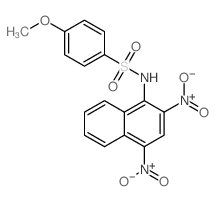 N-(2,4-dinitronaphthalen-1-yl)-4-methoxy-benzenesulfonamide结构式