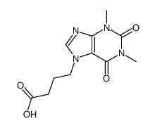 1,2,3,6-tetrahydro-1,3-dimethyl-2,6-dioxo-7H-purine-7-butyric acid Structure