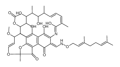 3-[[[[(E)-3,7-Dimethyl-2,6-octadienyl]oxy]imino]methyl]rifamycin SV structure