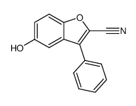 5-Hydroxy-3-phenylbenzofuran-2-carbonitrile结构式