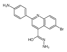 2-(4-aminophenyl)-6-bromoquinoline-4-carbohydrazide Structure