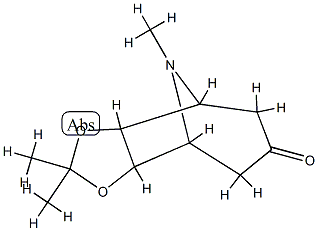 3a,4,5,7,8,8a-Hexahydro-2,2,9-trimethyl-4,8-epimino-6H-cyclohepta-1,3-dioxol-6-one结构式