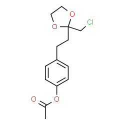 4-[2-[2-(Chloromethyl)-1,3-dioxolan-2-yl]ethyl]phenol acetate structure