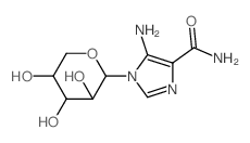 1H-Imidazole-4-carboxamide,5-amino-1-b-D-arabinopyranosyl- (9CI) Structure