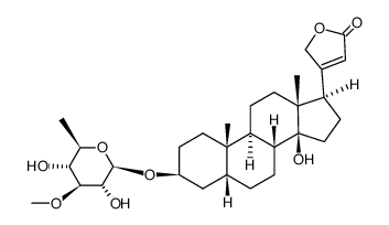 3β-[(6-Deoxy-3-O-methyl-β-D-glucopyranosyl)oxy]-14-hydroxy-5β-card-20(22)-enolide结构式