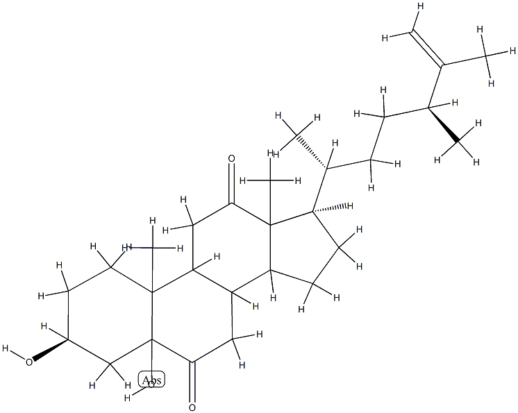 3β,5-Dihydroxy-5α-ergost-25-ene-6,12-dione结构式