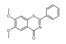 6,7-dimethoxy-2-phenyl-4H-1,3-benzothiazin-4-one结构式