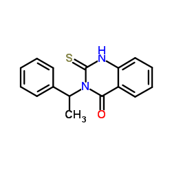 2-mercapto-3-(1-phenylethyl)quinazolin-4(3H)-one结构式