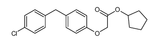 cyclopentyl 2-[4-[(4-chlorophenyl)methyl]phenoxy]acetate Structure
