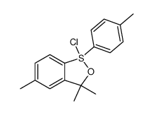 1-Chloro-3,3,5-trimethyl-1-p-tolyl-1,3-dihydro-1λ4-benzo[c][1,2]oxathiole Structure