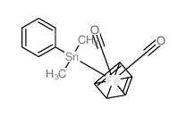 carbon monoxide,cyclopenta-1,3-diene,dimethyl(phenyl)tin,iron(5+) Structure