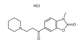 3-methyl-6-(3-piperidin-1-yl-propionyl)-3H-benzooxazol-2-one, hydrochloride结构式