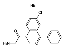 2-amino-N-(2-benzoyl-4-chlorophenyl)-N-methylacetamide hydrobromide Structure