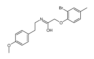 2-(2-bromo-4-methylphenoxy)-N-[2-(4-methoxyphenyl)ethyl]acetamide Structure