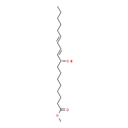 (10E,12E,R)-9-Hydroxy-10,12-octadecadienoic acid methyl ester结构式