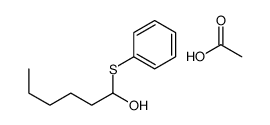 acetic acid,1-phenylsulfanylhexan-1-ol结构式