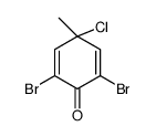 2,6-dibromo-4-chloro-4-methylcyclohexa-2,5-dien-1-one结构式