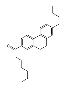 1-(7-butyl-9,10-dihydrophenanthren-2-yl)heptan-1-one结构式
