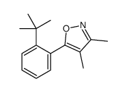 5-(2-tert-butylphenyl)-3,4-dimethyl-1,2-oxazole结构式