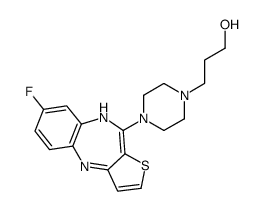 3-[4-(7-fluoro-5H-thieno[2,3-c][1,5]benzodiazepin-4-yl)piperazin-1-yl]propan-1-ol Structure