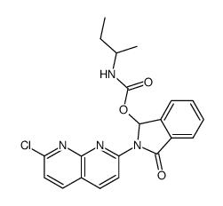 3-sec-butylcarbamoyloxy-2-(7-chloro-[1,8]naphthyridin-2-yl)-2,3-dihydro-isoindol-1-one结构式